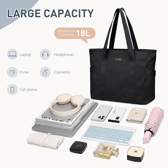 GOLF SUPAGS Tote Bag for Women with Zipper Large Shoulder Bag Top Handle Handbag for Travel Work