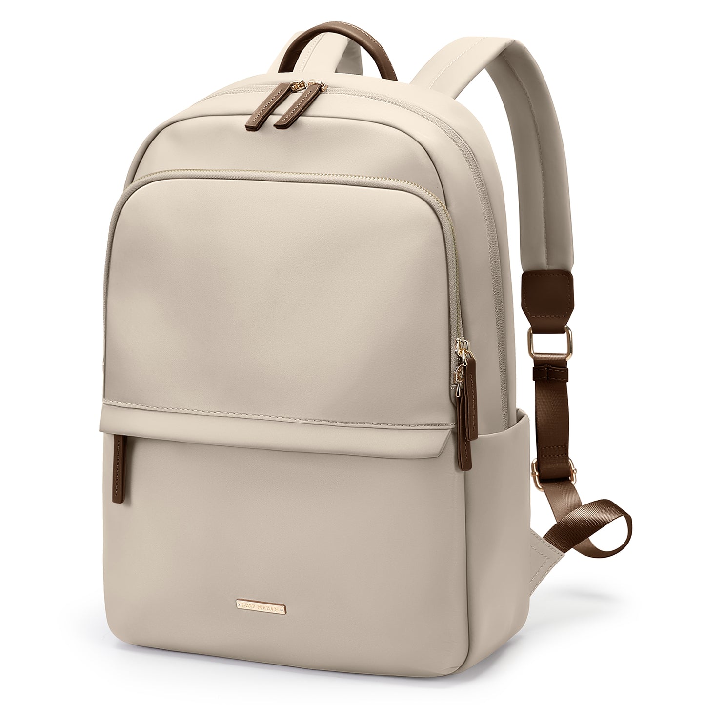 GOLF SUPAGS Laptop Backpack for Women Slim Computer Bag Work Travel College Backpack Purse Fits 14/15.6 Inch Notebook (Black/Dusky Pink/Apricot)