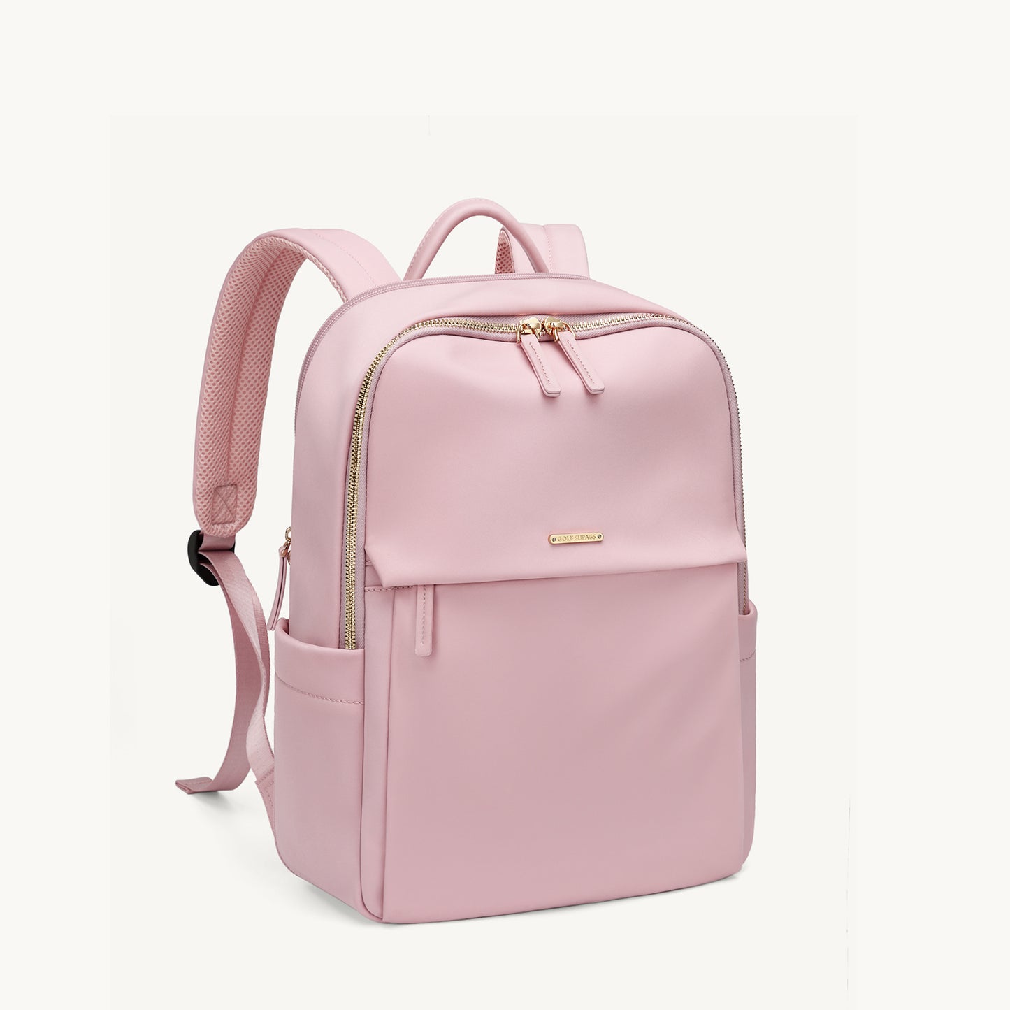 GOLF SUPAGS Women Laptop Backpack Casual Daypack for Work Travel College Backpack Purse Fits 14 Inch Notebook (Champagne)