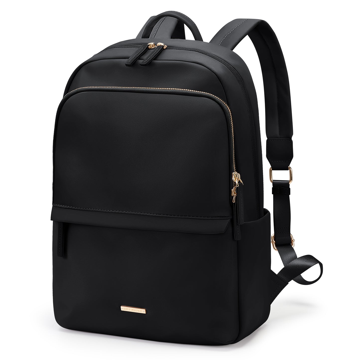 GOLF SUPAGS Laptop Backpack for Women Slim Computer Bag Work Travel College Backpack Purse Fits 14/15.6 Inch Notebook (Black/Dusky Pink/Apricot)