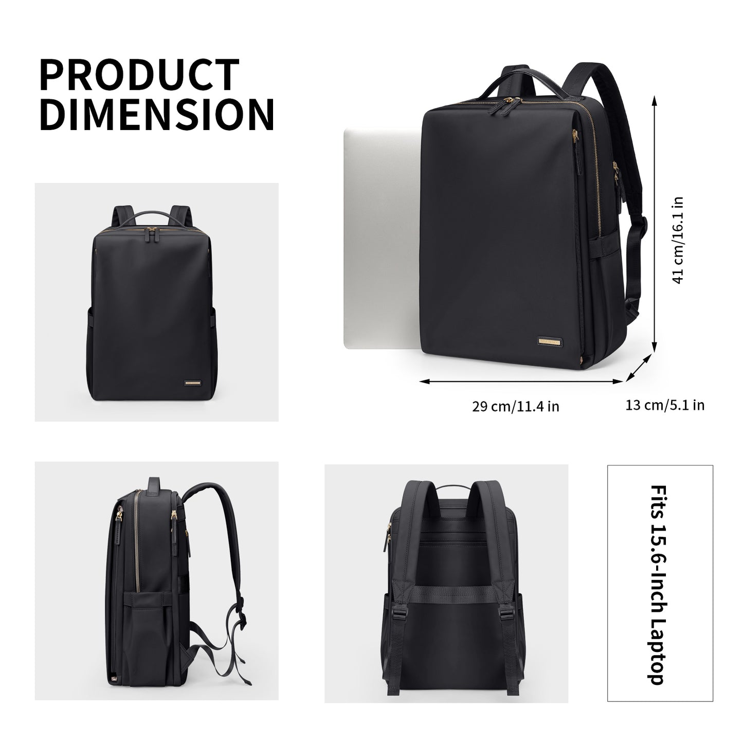 Stylish Laptop Backpack for Women Work College Travel Casual Daypack Fits 15.6 Inch Notebook(4 Colors)