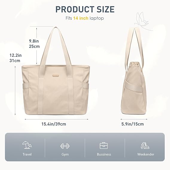 GOLF SUPAGS Tote Bag for Women with Zipper Large Shoulder Bag Top Handle Handbag for Travel Work