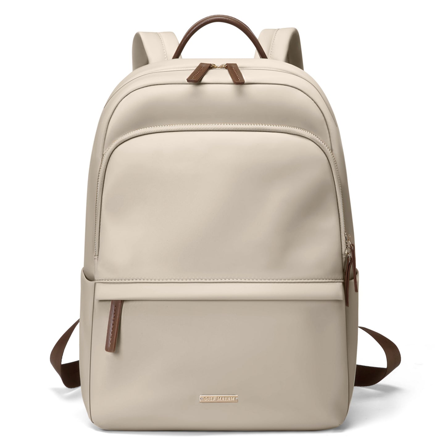 GOLF SUPAGS Laptop Backpack for Women Slim Computer Bag Work Travel College Backpack Purse Fits 14/15.6 Inch Notebook (Black/Dusky Pink/Apricot)