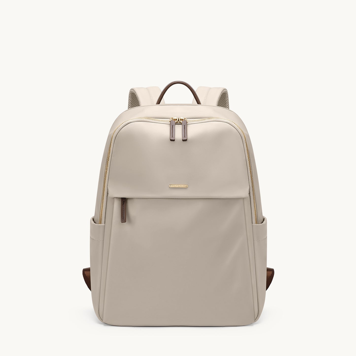 GOLF SUPAGS Women Laptop Backpack Casual Daypack for Work Travel College Backpack Purse Fits 14 Inch Notebook (Champagne)