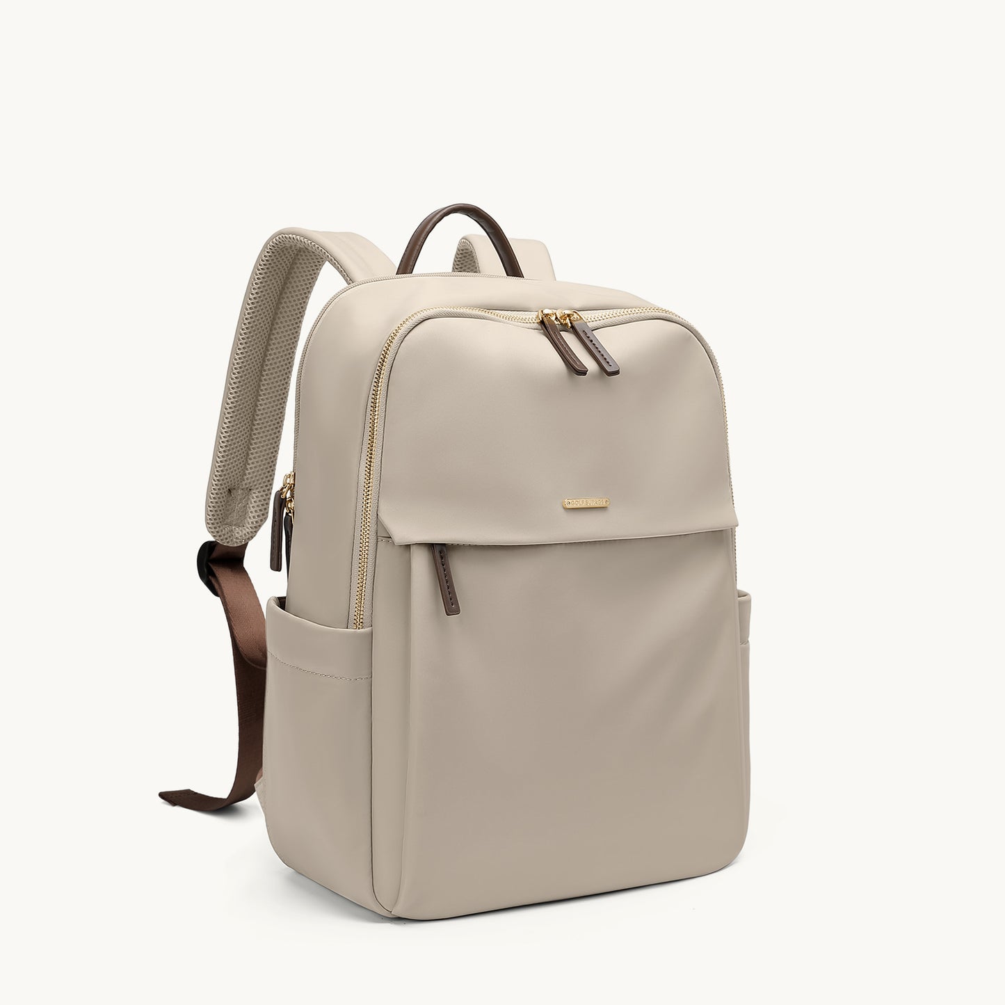 GOLF SUPAGS Women Laptop Backpack Casual Daypack for Work Travel College Backpack Purse Fits 14 Inch Notebook (Champagne)