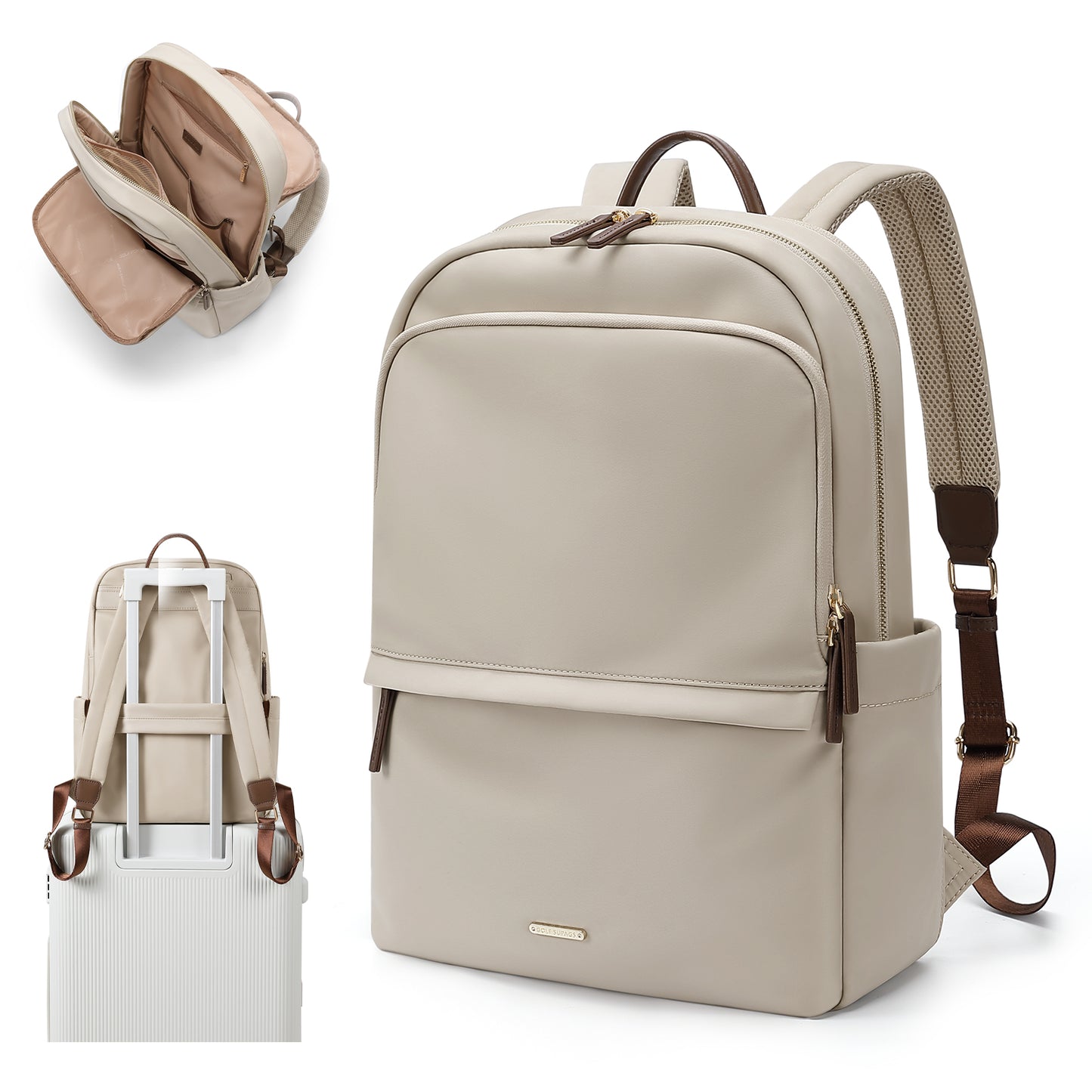 GOLF SUPAGS Laptop Backpack for Women Slim Computer Bag Work Travel College Backpack Purse Fits 14/15.6 Inch Notebook