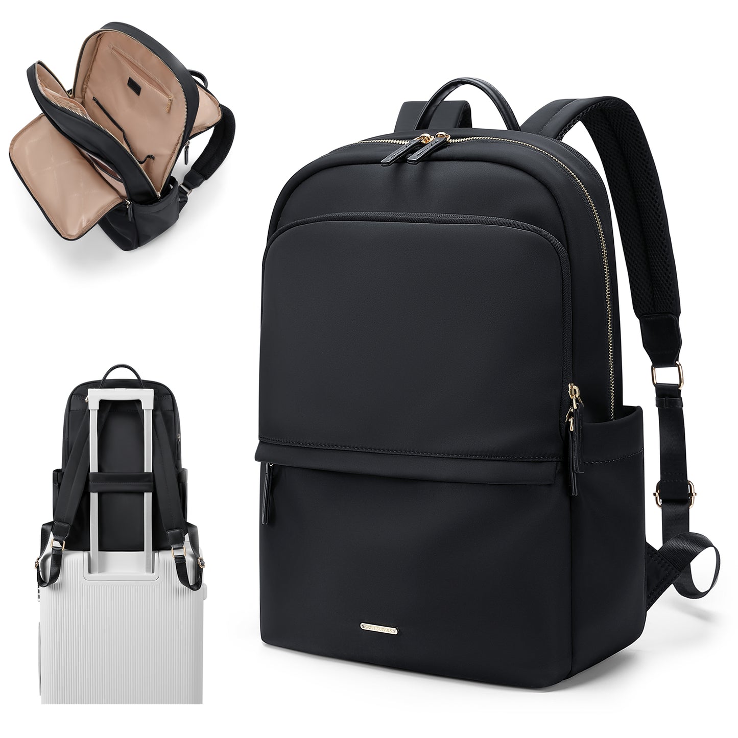 GOLF SUPAGS Laptop Backpack for Women Slim Computer Bag Work Travel College Backpack Purse Fits 14/15.6 Inch Notebook