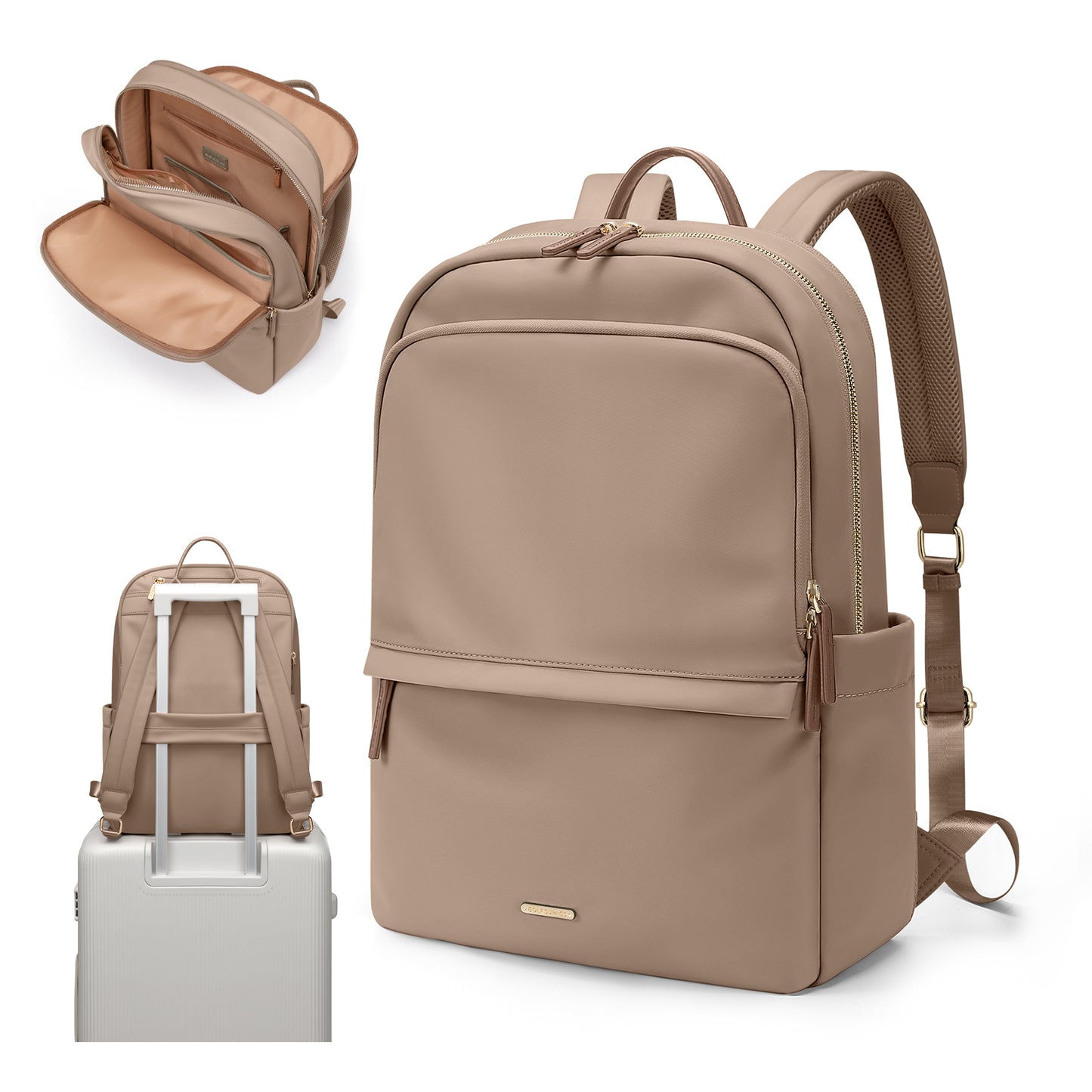 GOLF SUPAGS Laptop Backpack for Women Slim Computer Bag Work Travel College Backpack Purse Fits 14/15.6 Inch Notebook