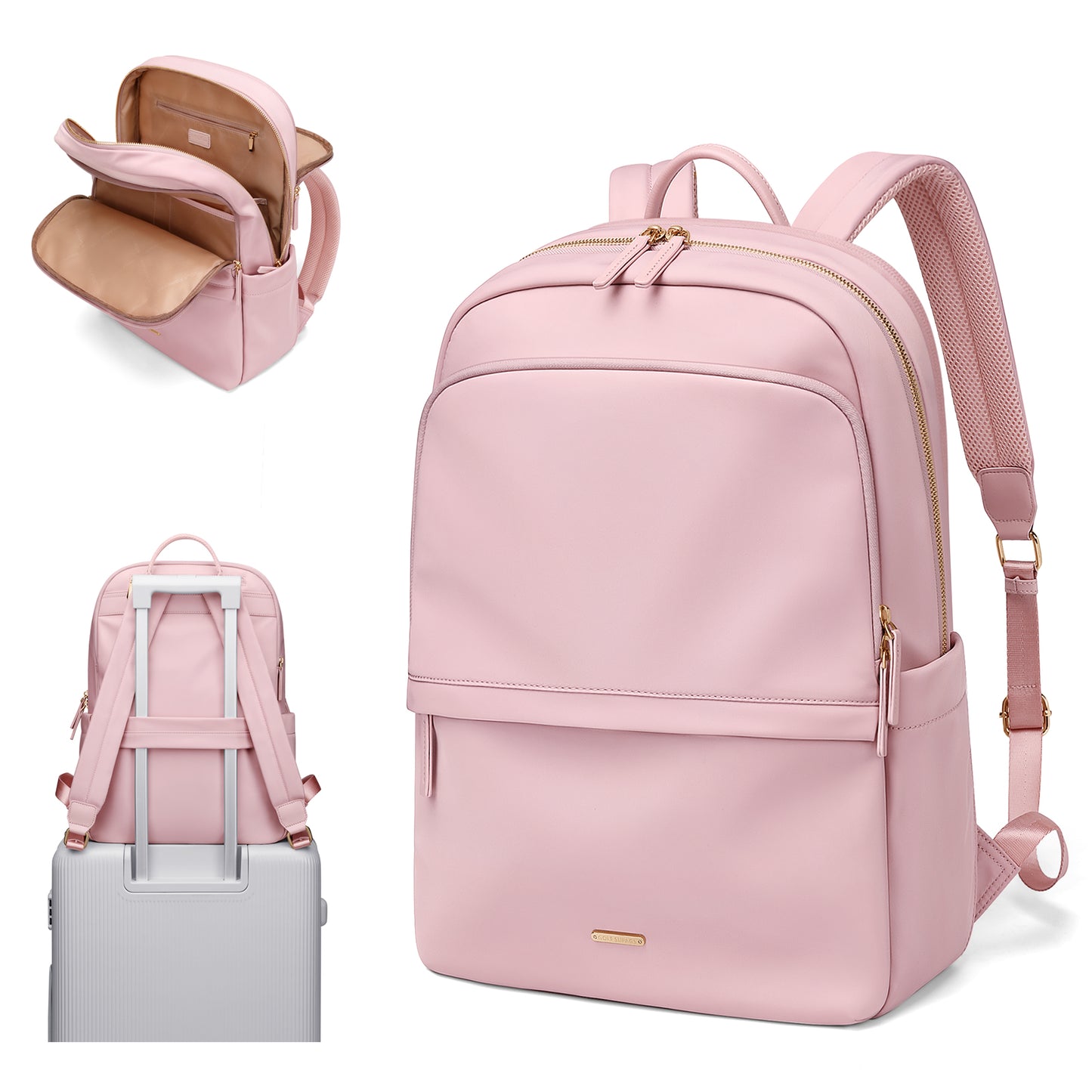 GOLF SUPAGS Laptop Backpack for Women Slim Computer Bag Work Travel College Backpack Purse Fits 14/15.6 Inch Notebook