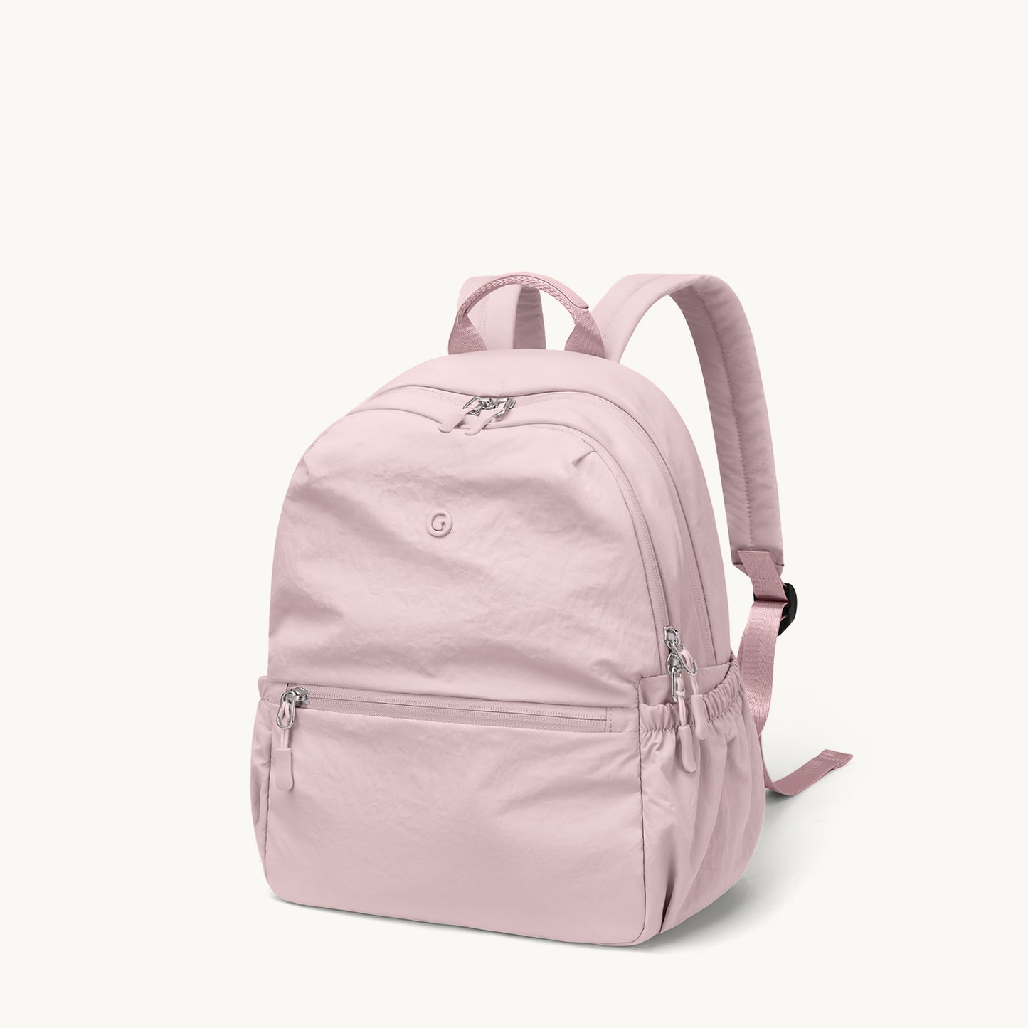 GOLF SUPAGS 13L Mini Backpack Lightweight Nylon Daypack for Women, Small City Pack, Versatile Ladies Backpack for Shopping & Travel, Light Apricot