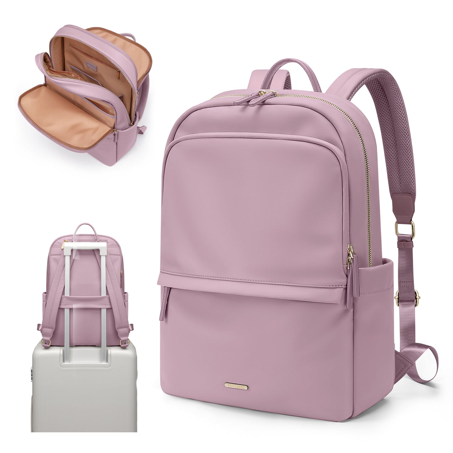 GOLF SUPAGS Laptop Backpack for Women Slim Computer Bag Work Travel College Backpack Purse Fits 14/15.6 Inch Notebook