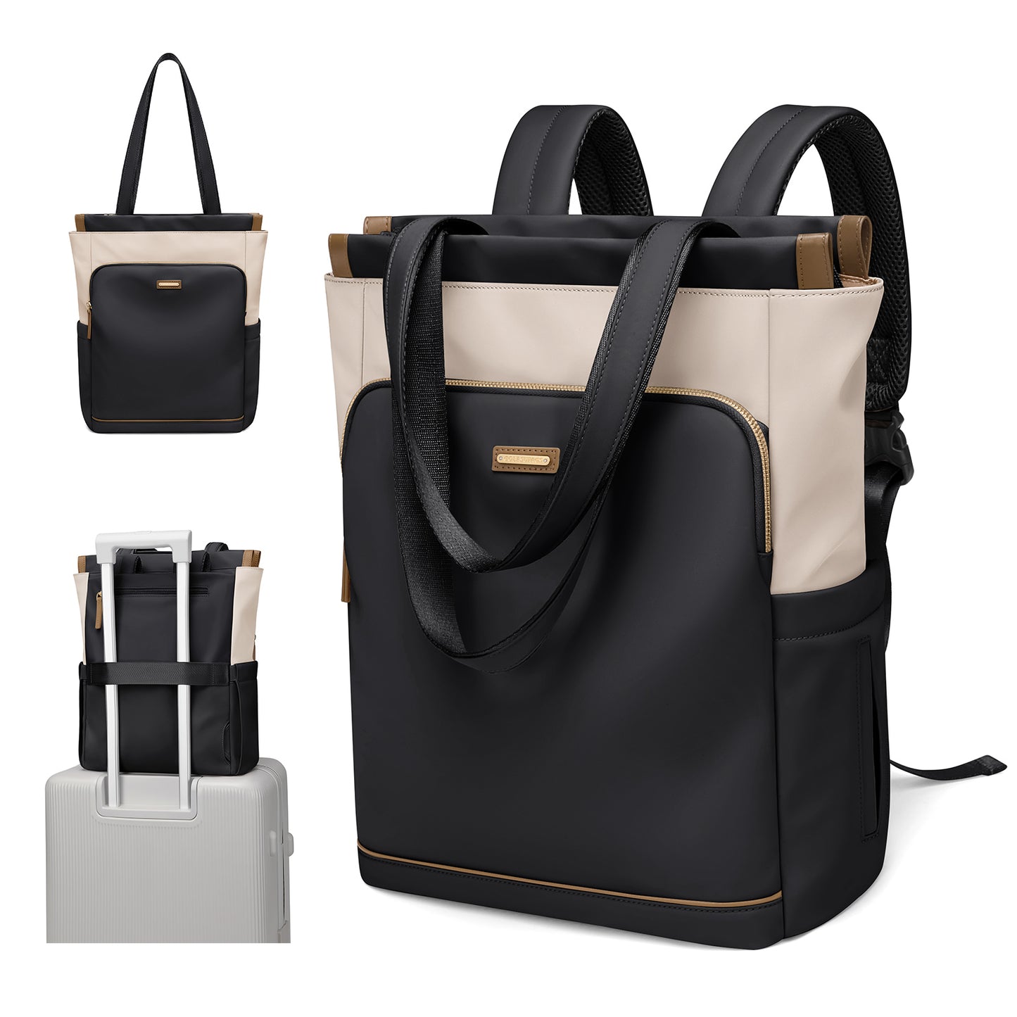 Convertible Laptop Backpack for Women Casual Daypack Notebook Tote Bag for Work College Travel Leisure