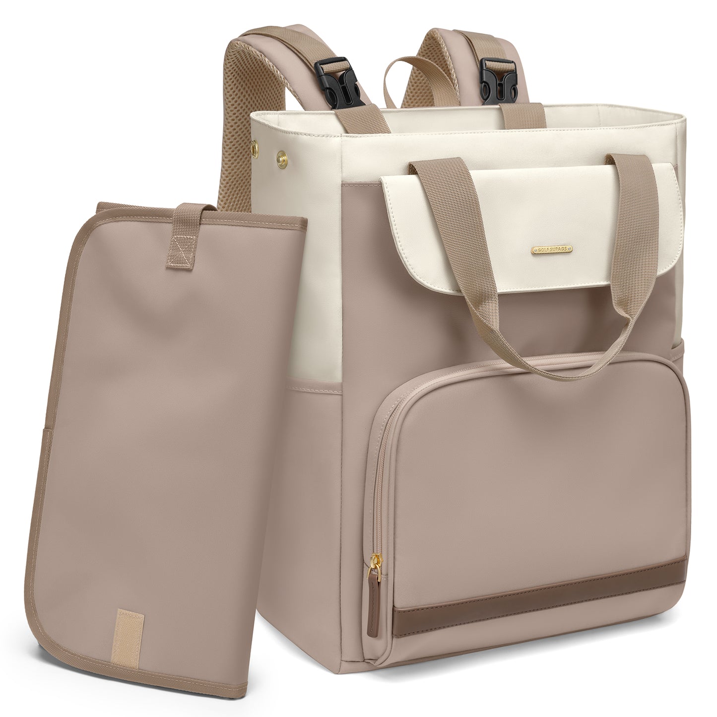 Diaper Bag Backpack with Portable Changing Pad 25L Baby Bag Insulated lunch box Backpack Fits 17.3" Laptop