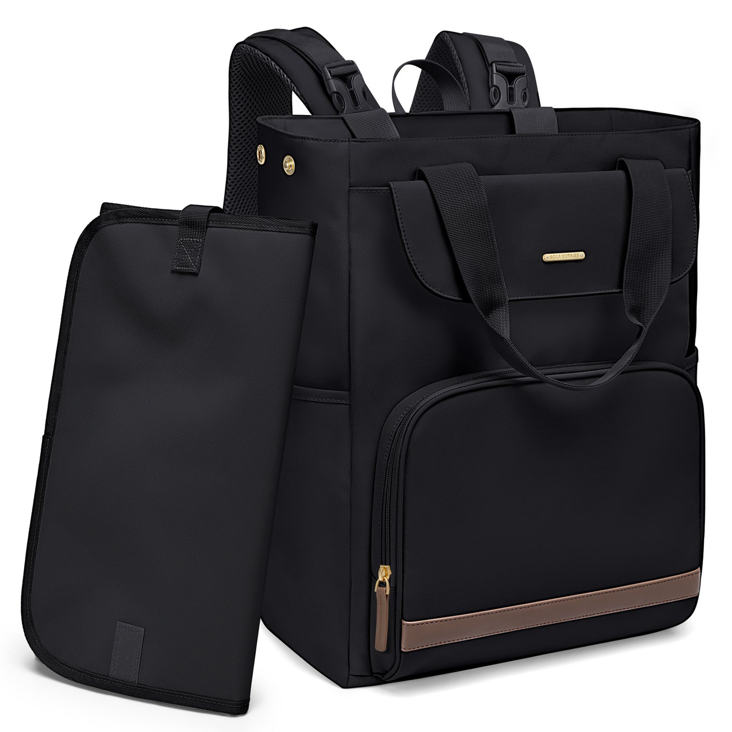 Diaper Bag Backpack with Portable Changing Pad 25L Baby Bag Insulated lunch box Backpack Fits 17.3" Laptop