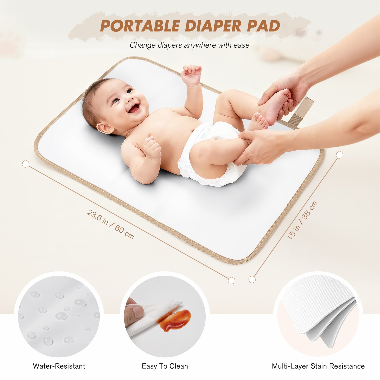 Diaper Bag Backpack with Portable Changing Pad 25L Baby Bag Insulated lunch box Backpack Fits 17.3" Laptop