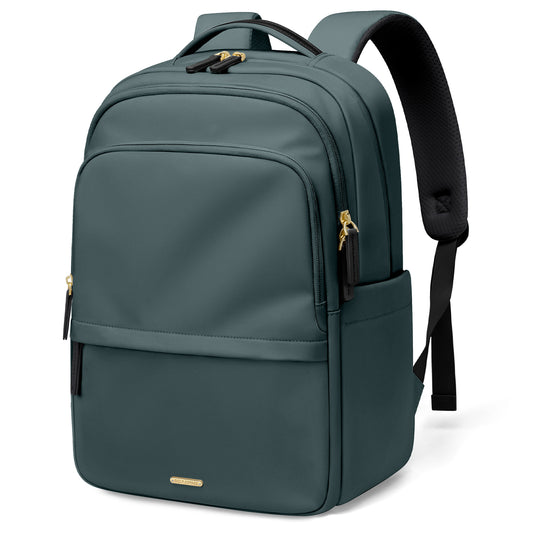 GOLF SUPAGS Multifunctional Laptop Backpack for Work Travel Leisure Water-Resistant Multiple Compartments Business Backpack for Women Fits 15.6 Inch Notebook (Apricot)