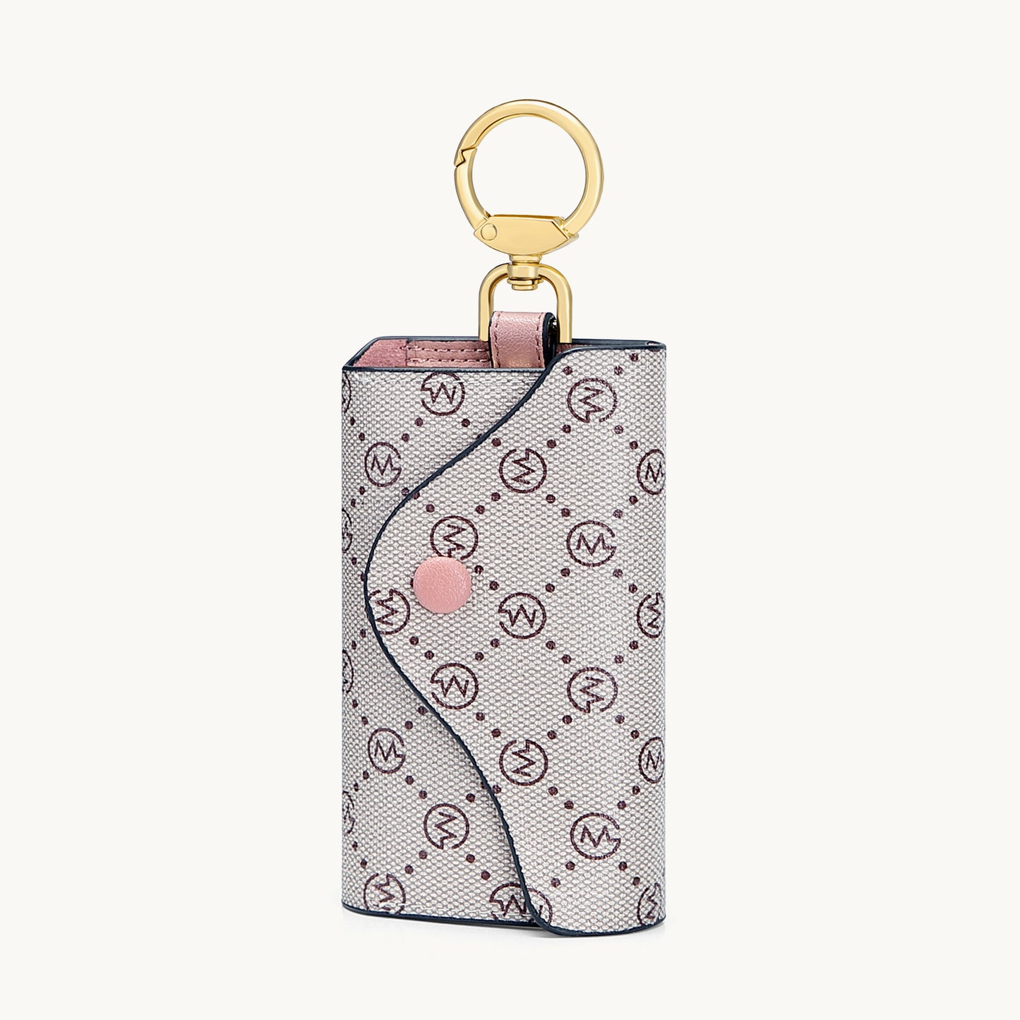 GOLF SUPAGS Women PVC Leather Car Key Chain Card Holder Wallet Pouch 6 Hook Snap Closure keys Money Organizer Cases