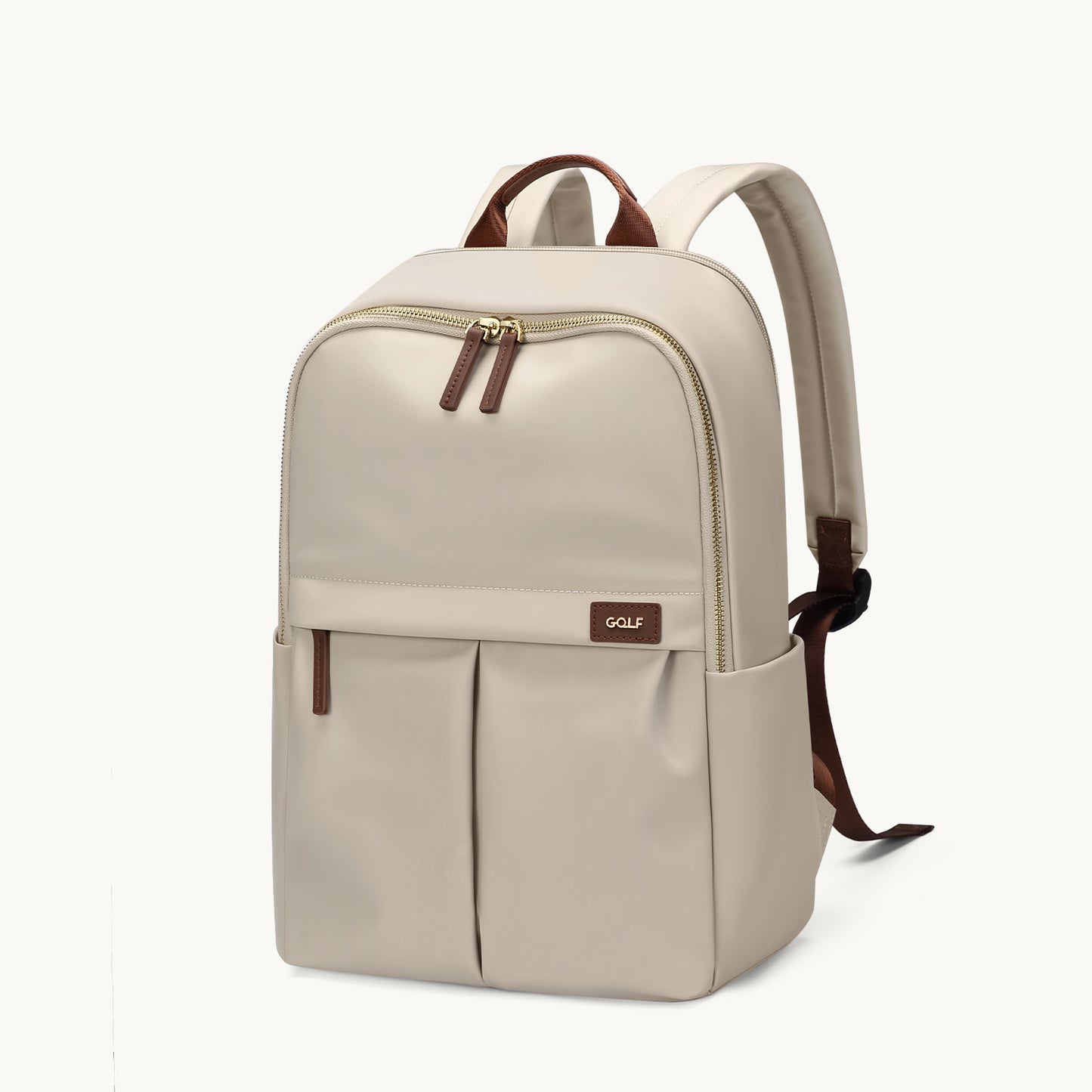 GOLF SUPAGS Laptop Backpack with Separate Laptop Compartment Water Resistant Computer Backpacks Fits 15/15.6 Inch Notebook Travel Work Bags for Women (Apricot)