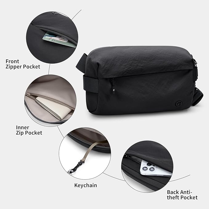 GOLF SUPAGS Crossbody Sling Bag for Women Men Chest Bag Daypack for Outdoors Leisure Hiking Traveling