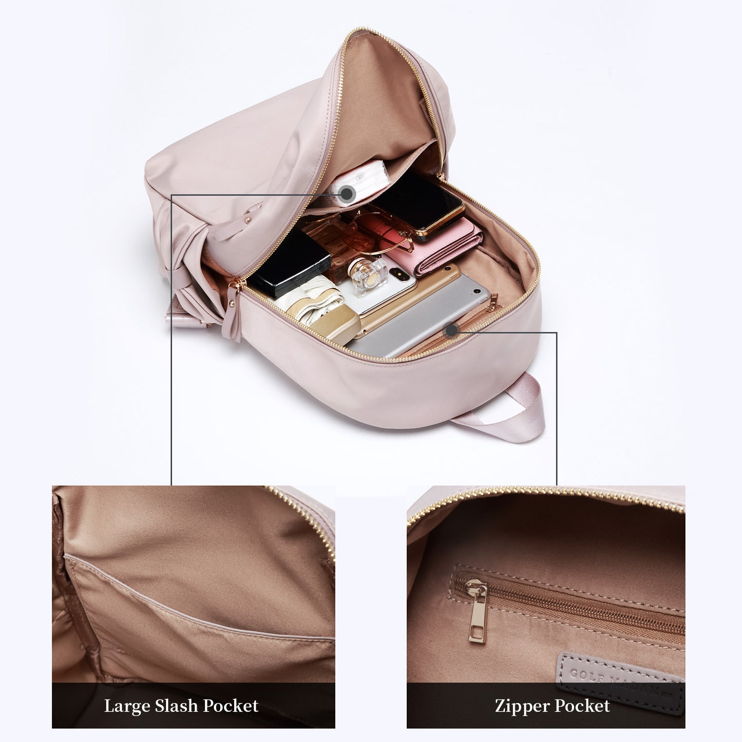 Stylish Backpack Purse for Women Casual Travel Daypack Mini Backpack Handbag Nylon Bookbag