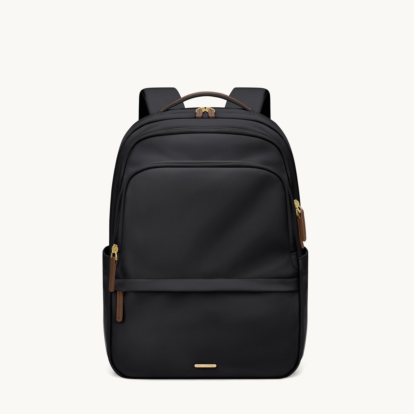 GOLF SUPAGS Multifunctional Laptop Backpack for Work Travel Leisure Water-Resistant Multiple Compartments Business Backpack for Women Fits 15.6 Inch Notebook (Apricot)