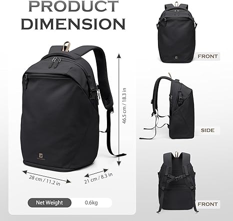 GOLF SUPAGS Basic Multipurpose Casual Backpack Laptop Compartment Water Resistant for Travel Hiking Sport Work Daypack Bag