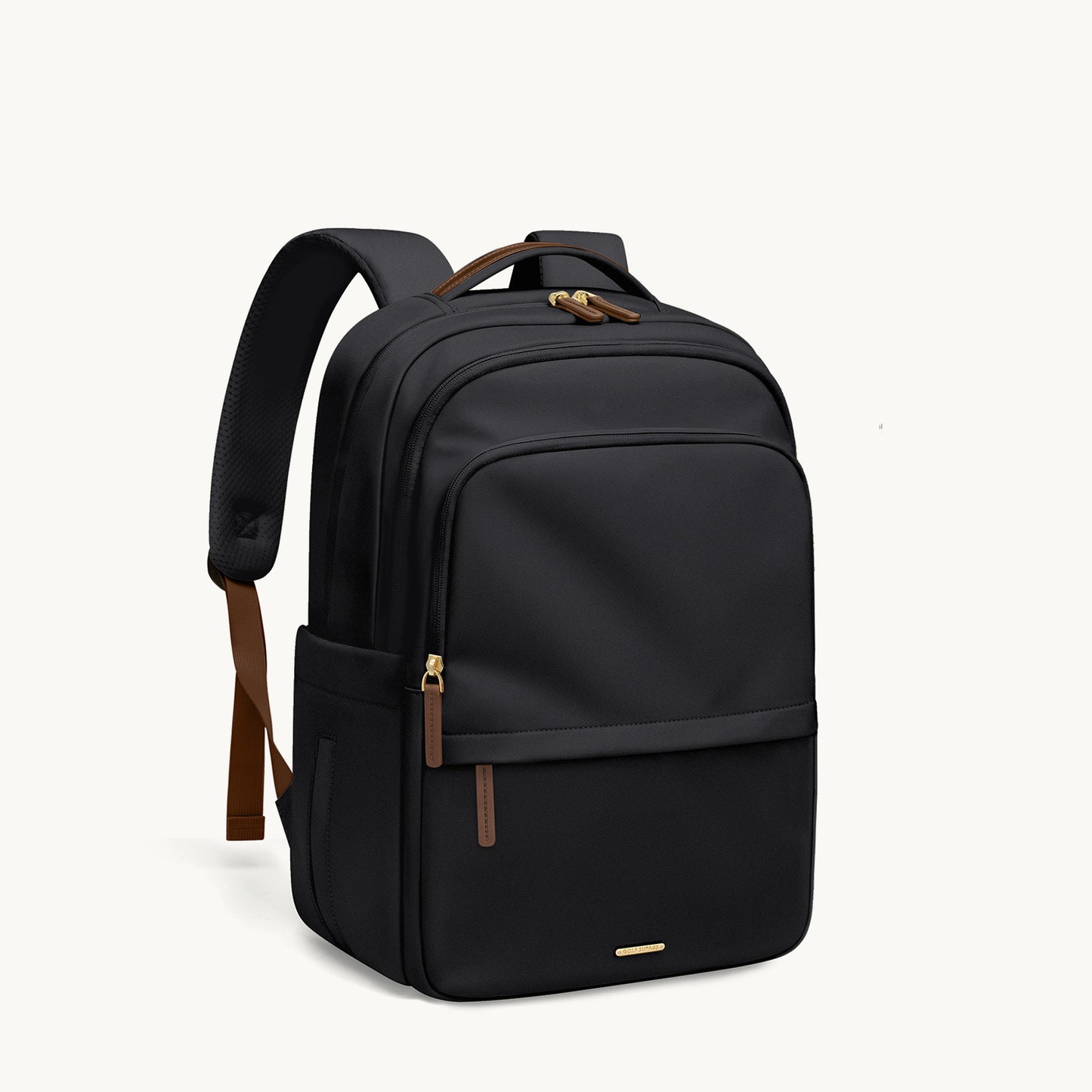 GOLF SUPAGS Multifunctional Laptop Backpack for Work Travel Leisure Water-Resistant Multiple Compartments Business Backpack for Women Fits 15.6 Inch Notebook (Apricot)