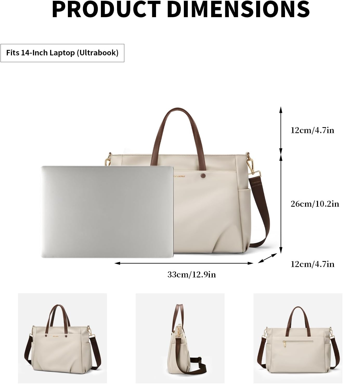 Laptop Tote Bag 14/15 Inch for Women Notebook Carrying Case Stylish Handbag for Work Travel