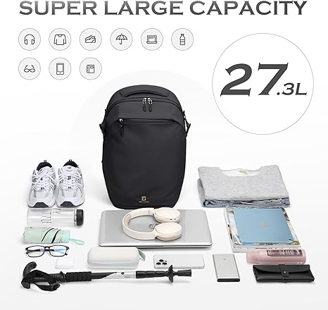 GOLF SUPAGS Basic Multipurpose Casual Backpack Laptop Compartment Water Resistant for Travel Hiking Sport Work Daypack Bag