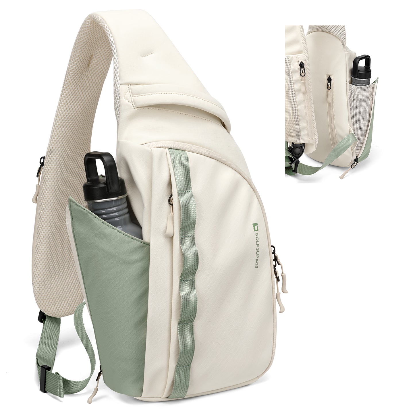 GOLF SUPAGS Sling Crossbody Bag for Men Women Tactical Shoulder Daypack Anti-Theft Cross Body Chest Bags for Casual Travel Hiking Sport Gym Motorcycle