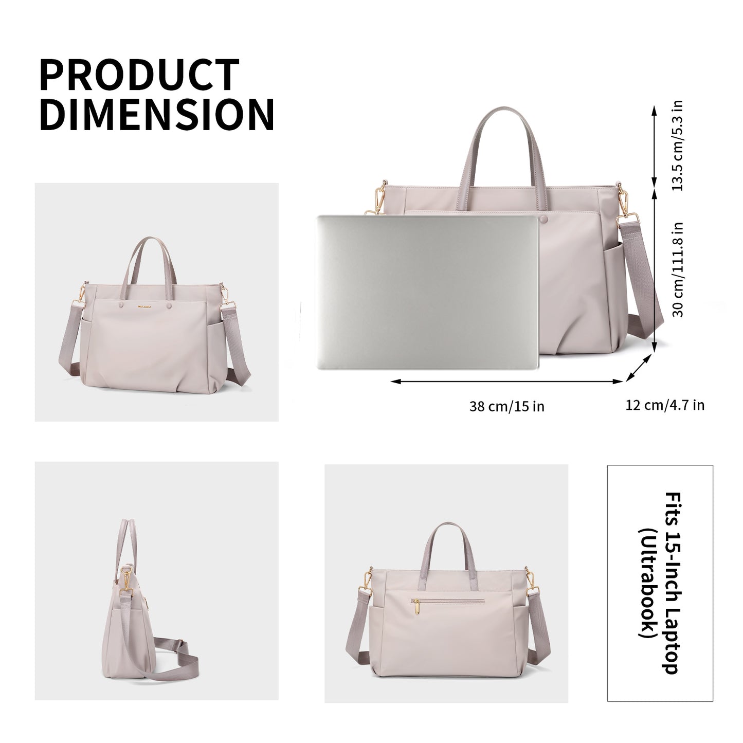 Laptop Tote Bag 14/15 Inch for Women Notebook Carrying Case Stylish Handbag for Work Travel