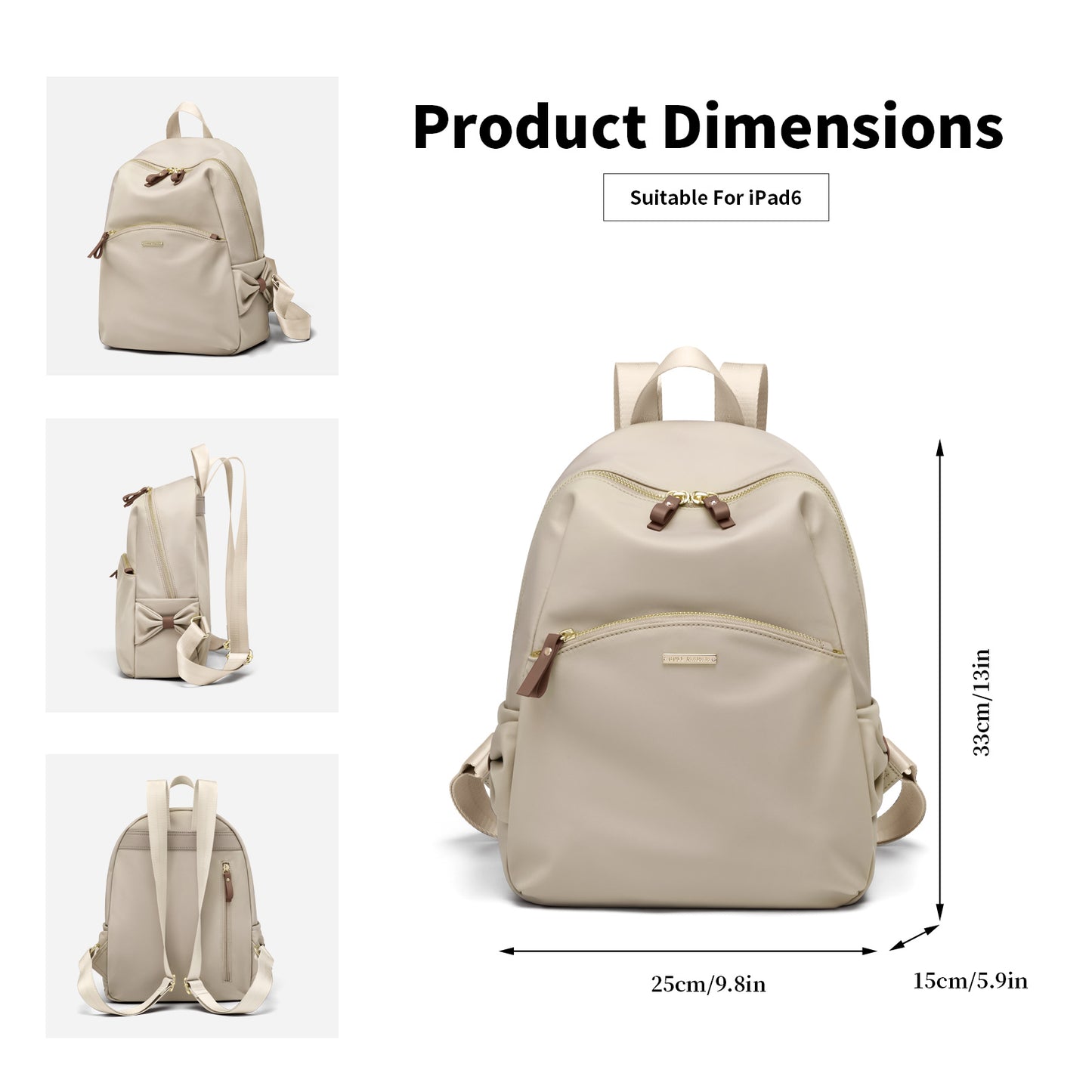 Stylish Backpack Purse for Women Casual Travel Daypack Mini Backpack Handbag Nylon Bookbag