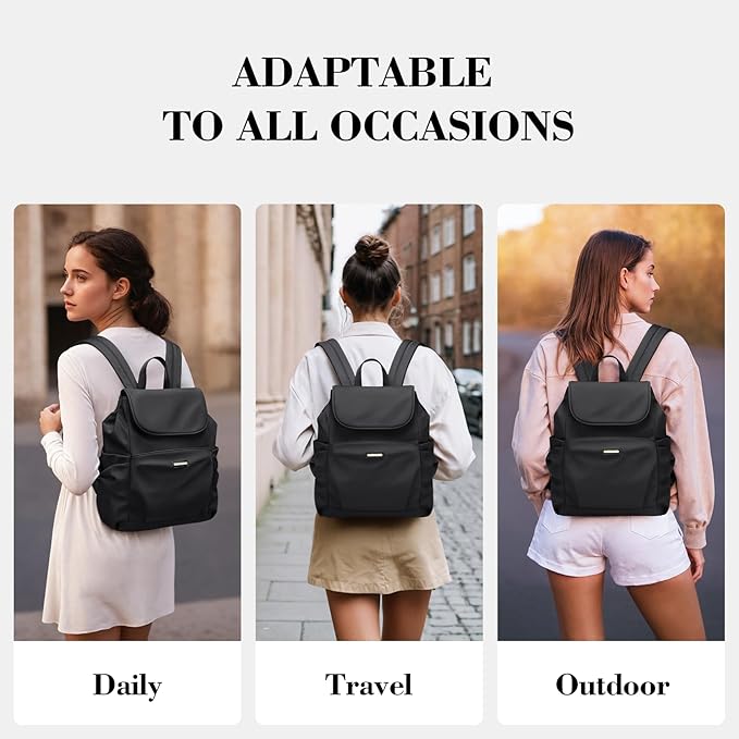 GOLF SUPAGS Stylish Backpack Purse for Women Casual Travel Daypack Mini Backpack Handbag Nylon Bookbag