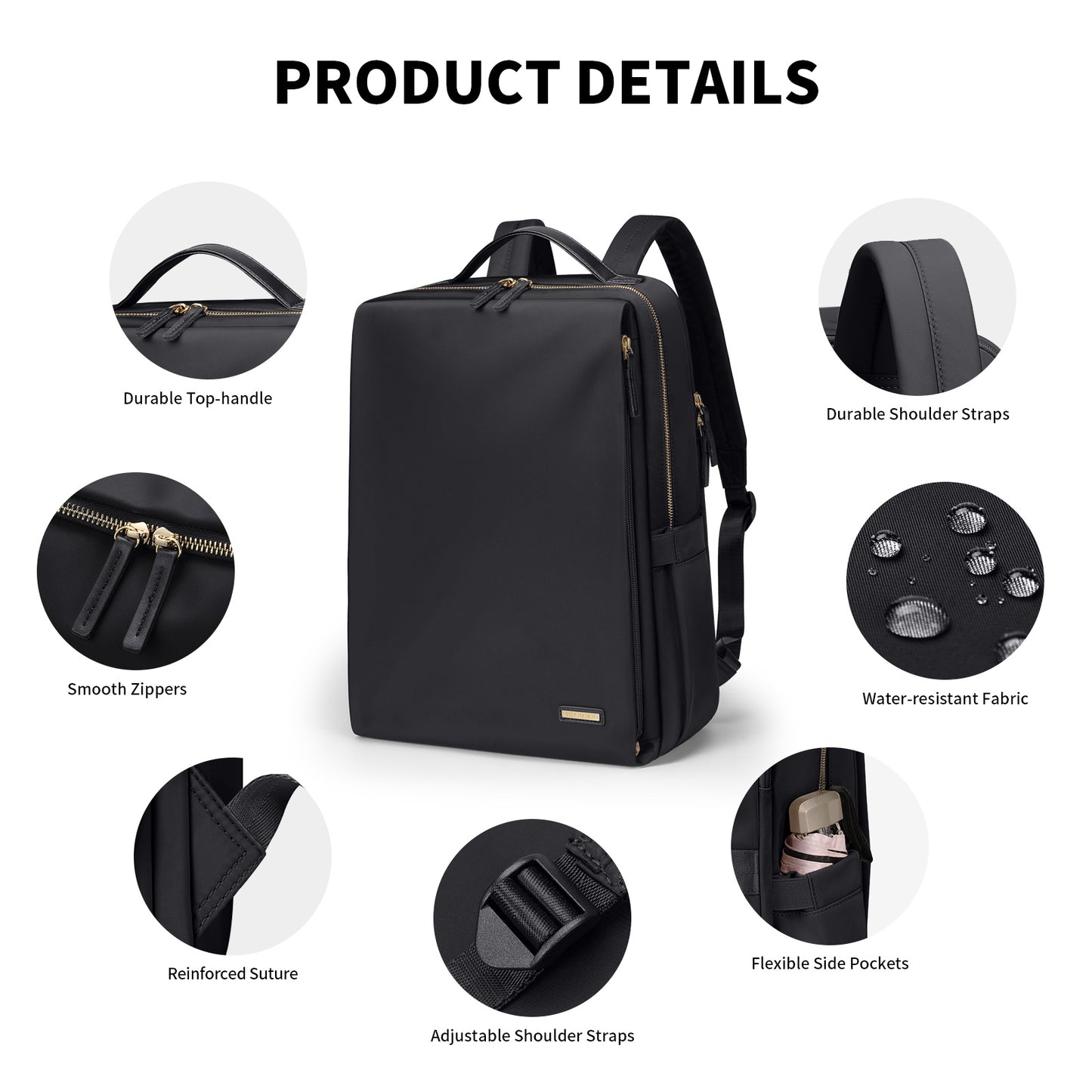 Stylish Laptop Backpack for Women Work College Travel Casual Daypack Fits 15.6 Inch Notebook